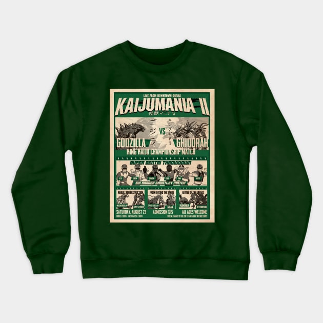 Kaijumania II Crewneck Sweatshirt by patrickkingart